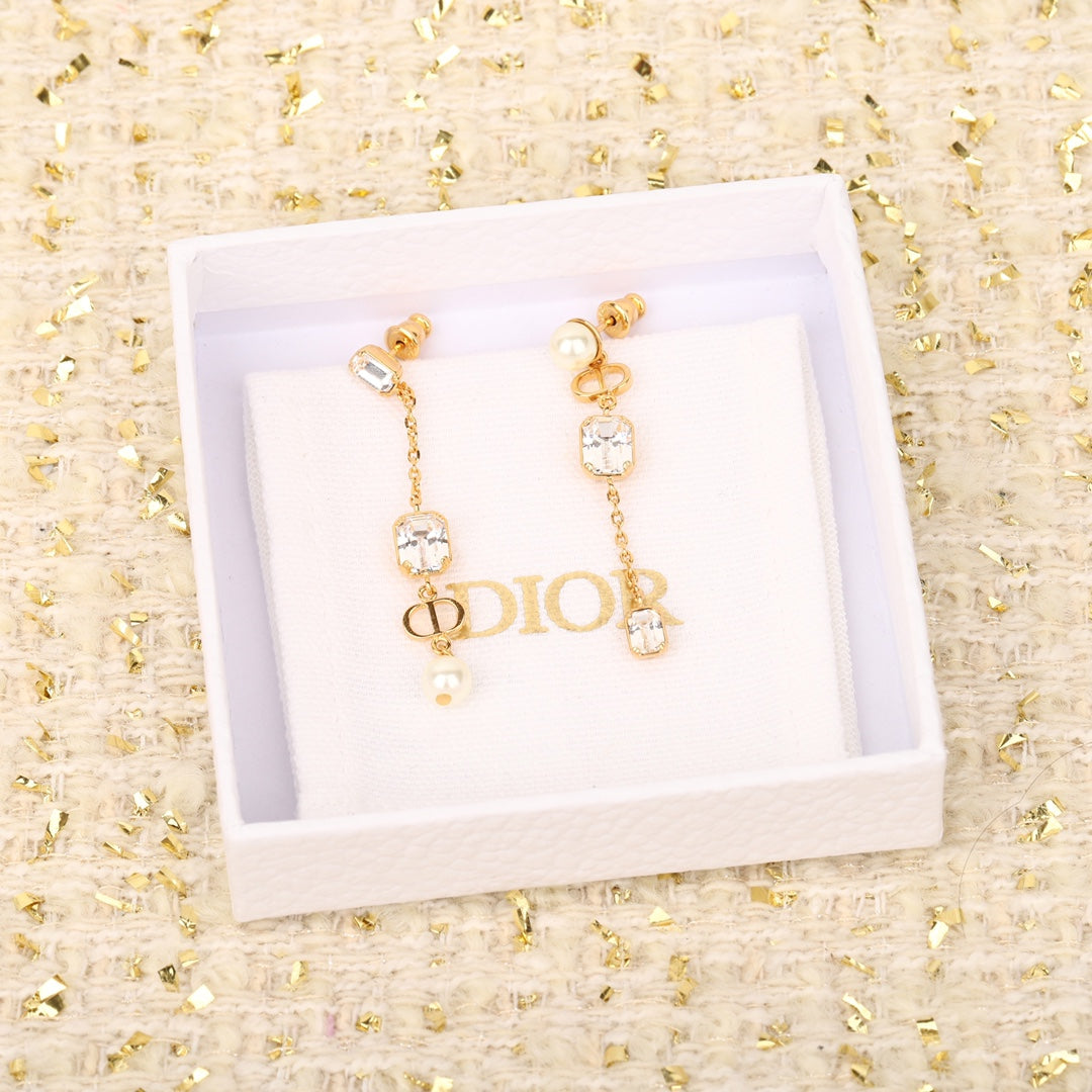 do crystal tassel gold earrings eha378