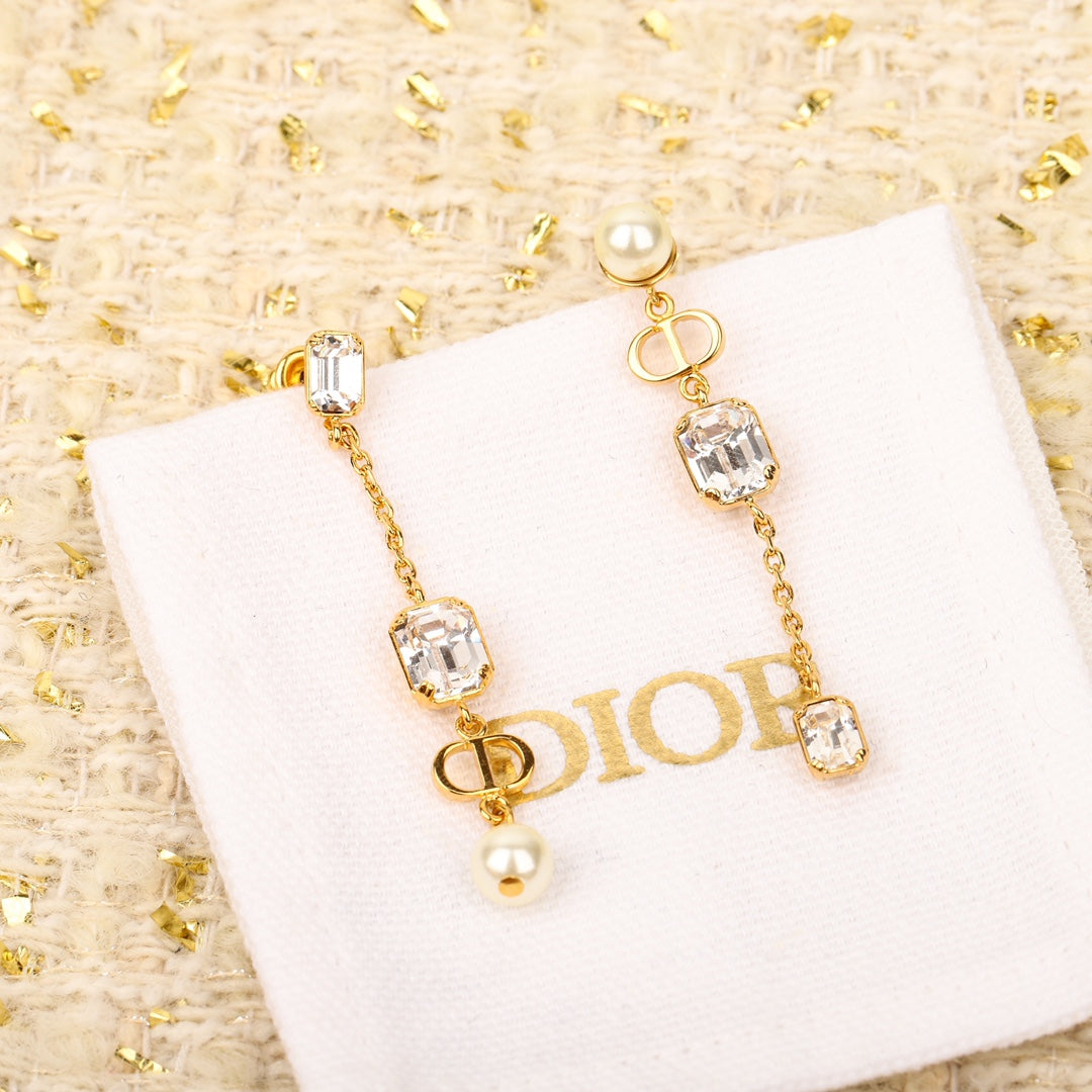 do crystal tassel gold earrings eha378