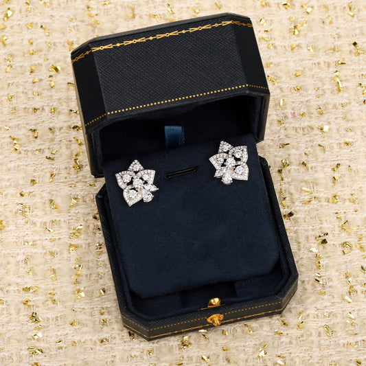 pure silver colorful flower earrings eha303