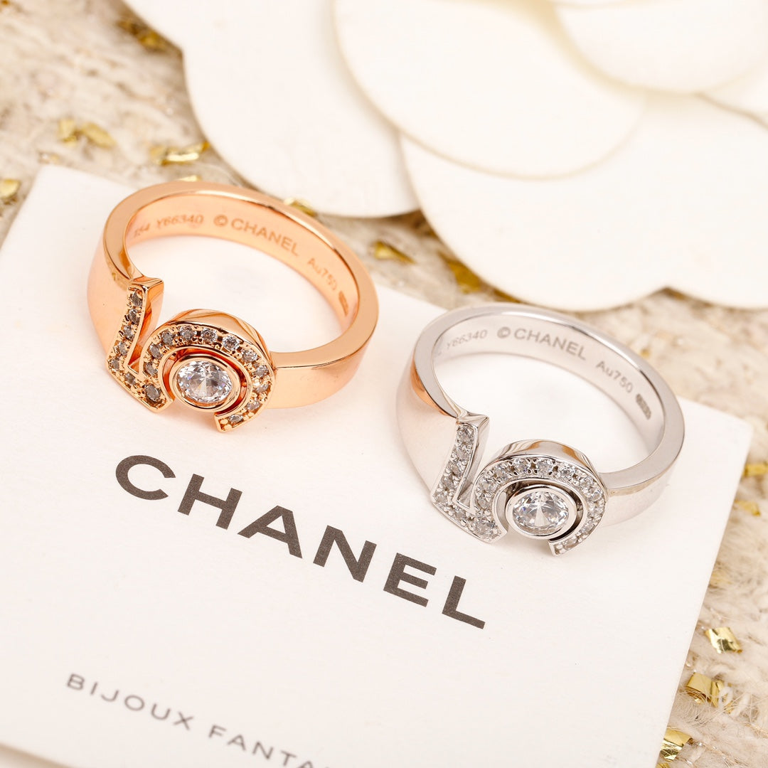 cha n 5 platinum diamond ring jza116