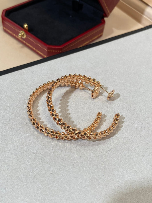 golden rivet round bead earrings eha267