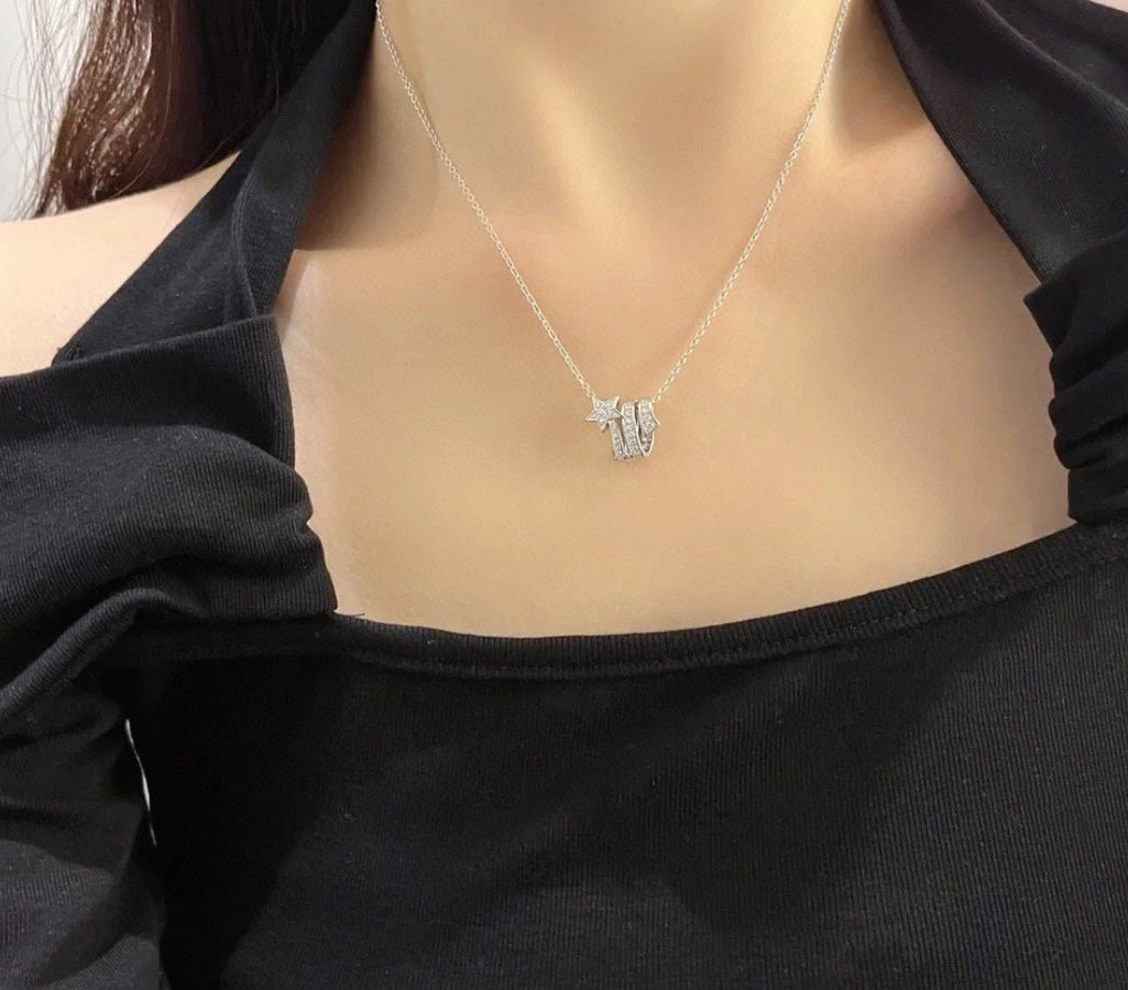 CHA Rose Gold Comet Necklace XLA226