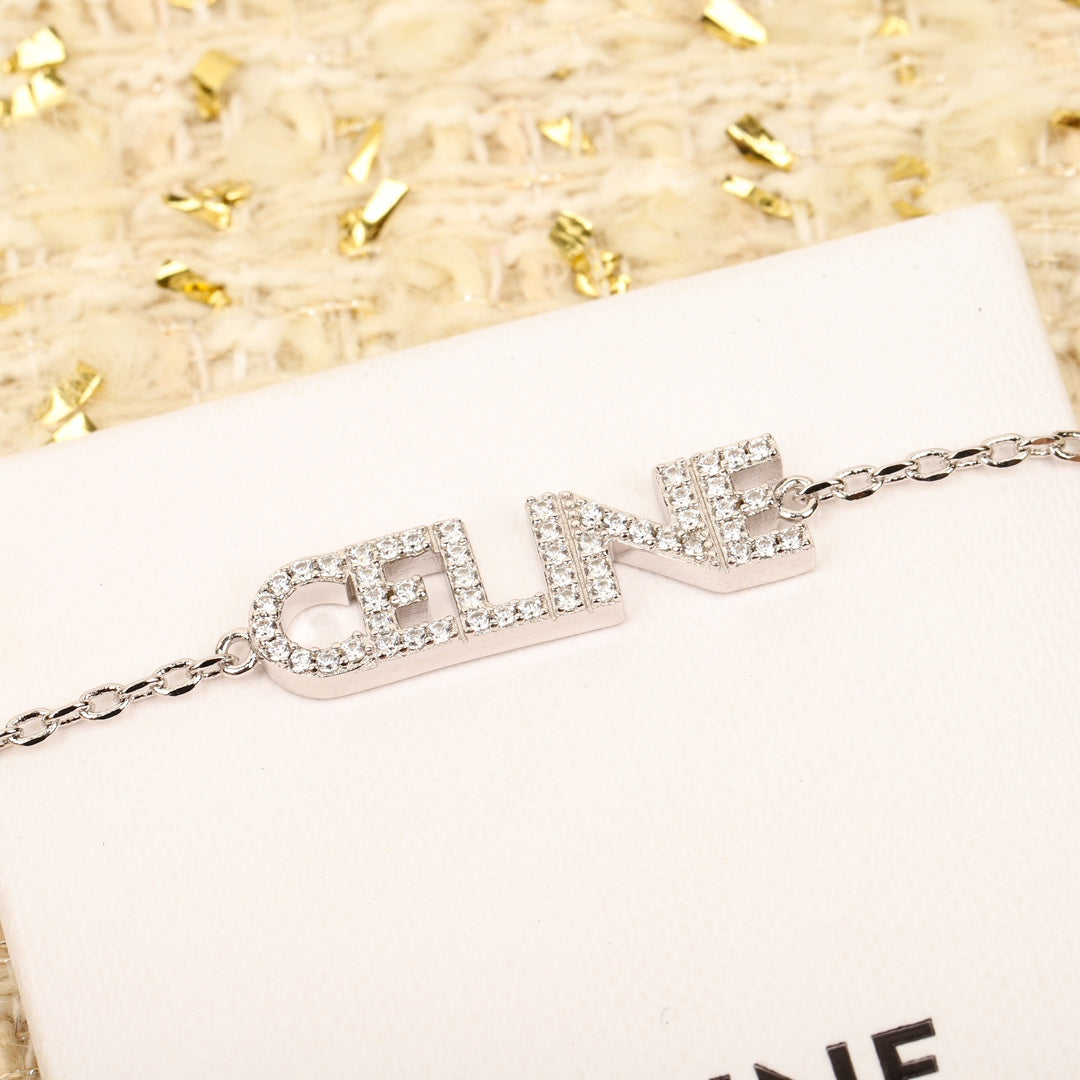 Versatile Full Diamond Logo Bracelet Necklace XLA321