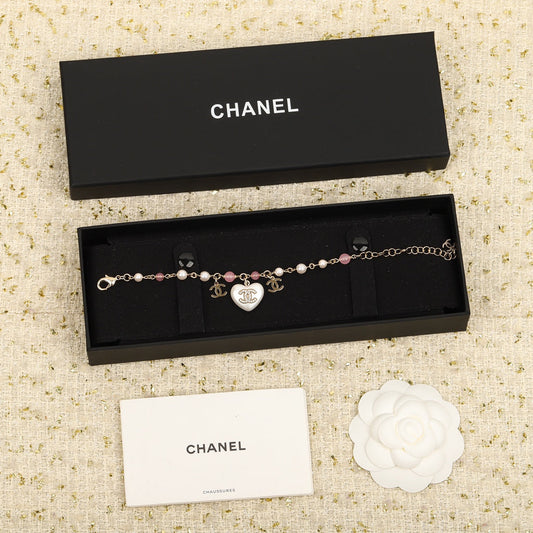 Pink Pearl Love Double C Bracelet SLA88