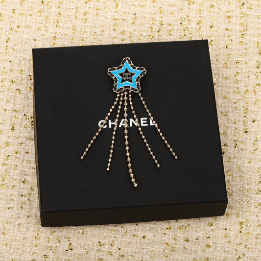 cha star tassel gold brooch xza5