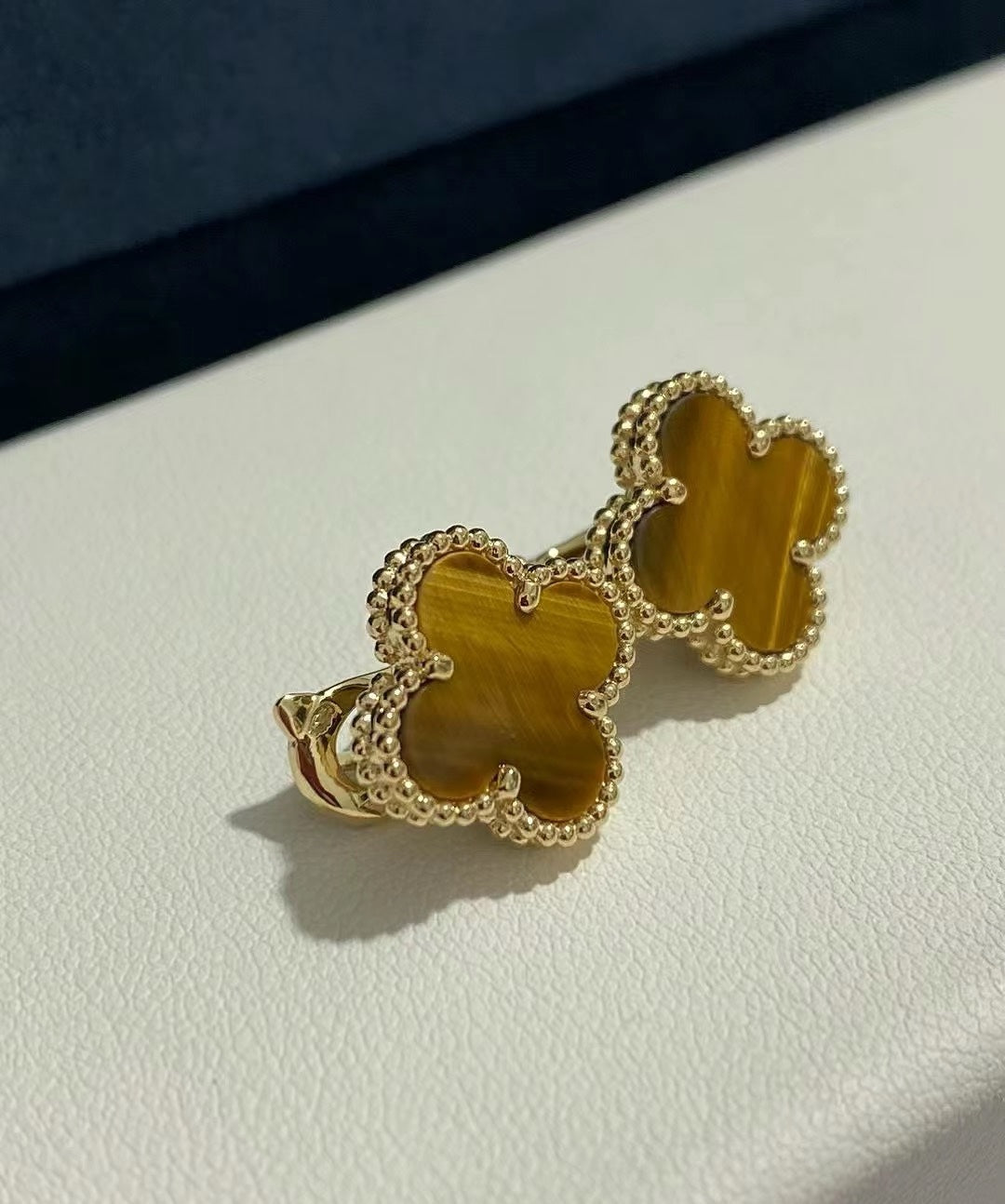 vca golden tiger eye stone earrings eha391