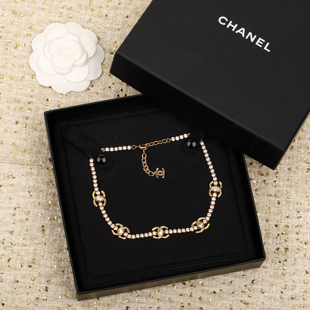 24c gold chain choker necklace XLA224