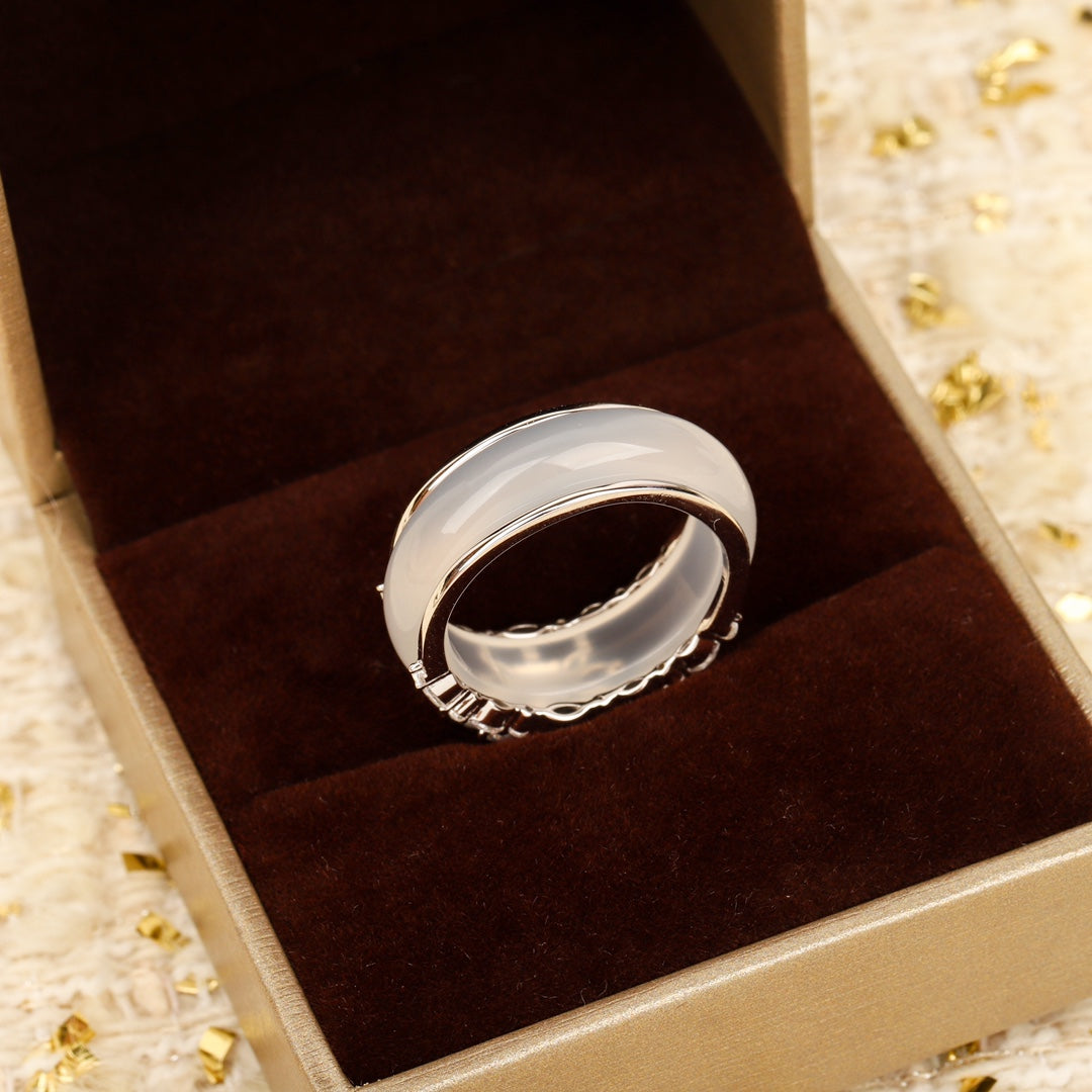 flower green pearl jade marrow ring set jza102