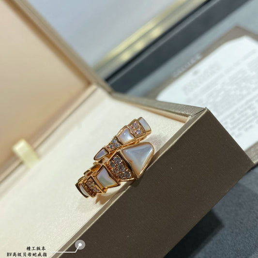 BV Premium Beimu Snake Rose Gold Ring JZA125