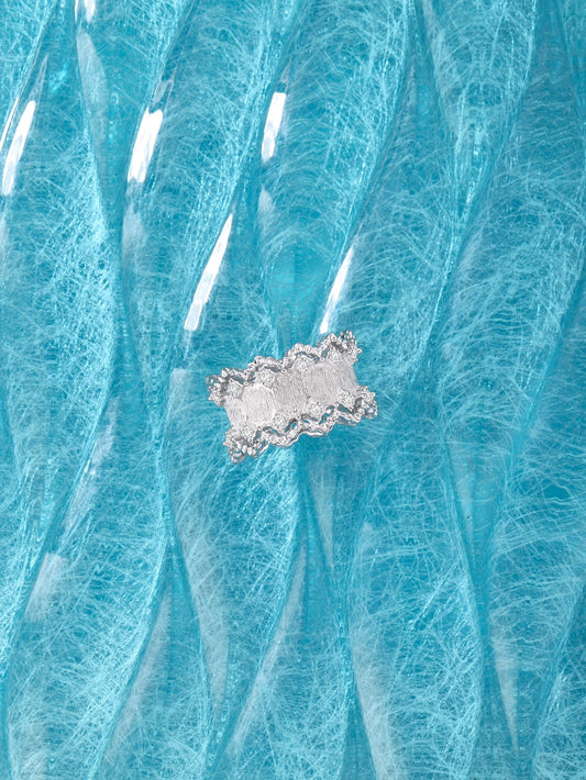 rich granny series brushed silver ring jza184