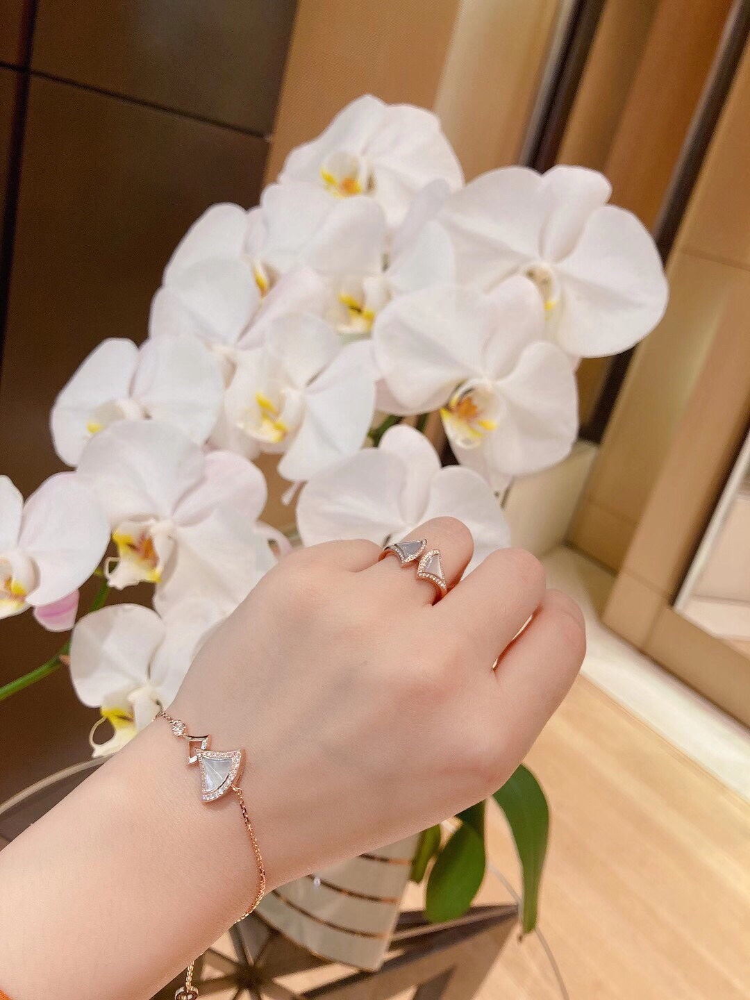 18K rose gold dress bracelet SLA145