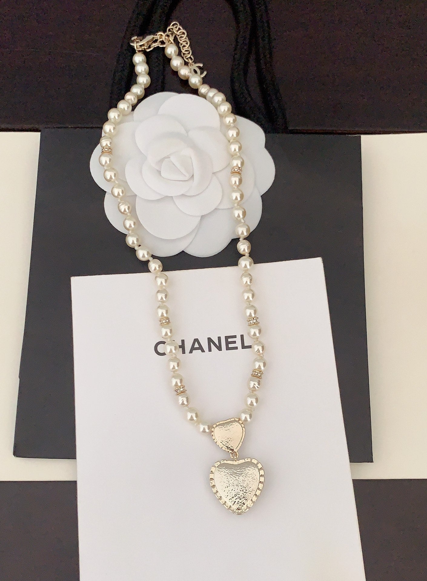 CHA White Pearl Love Necklace XLA246