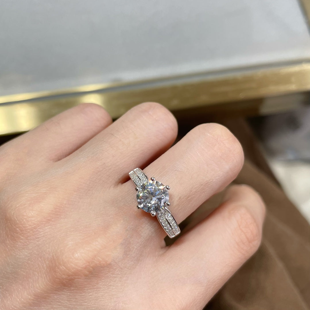 starlight six claw ring 2 carat diamond ring jza117
