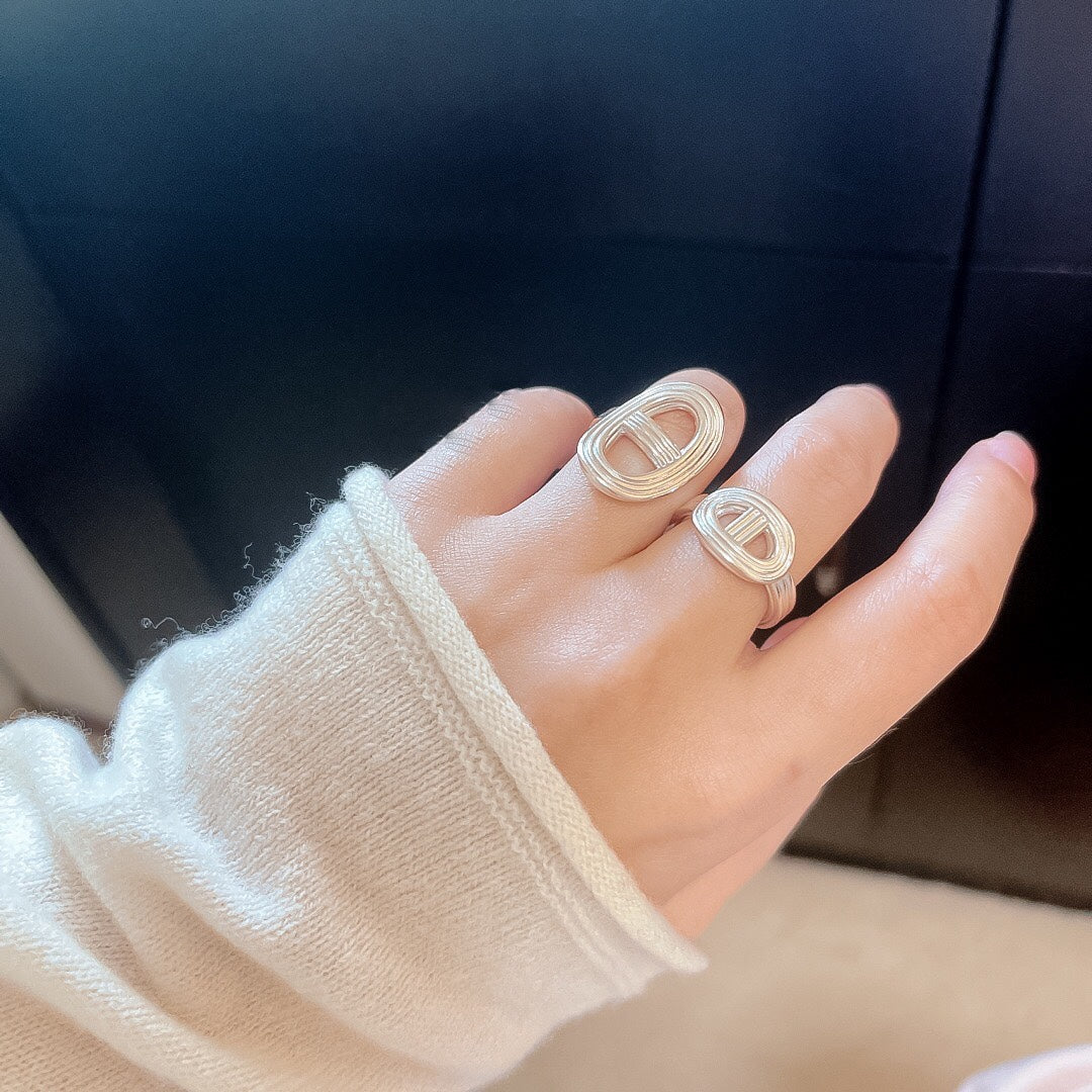 h fashion pig nose silver ring jza119