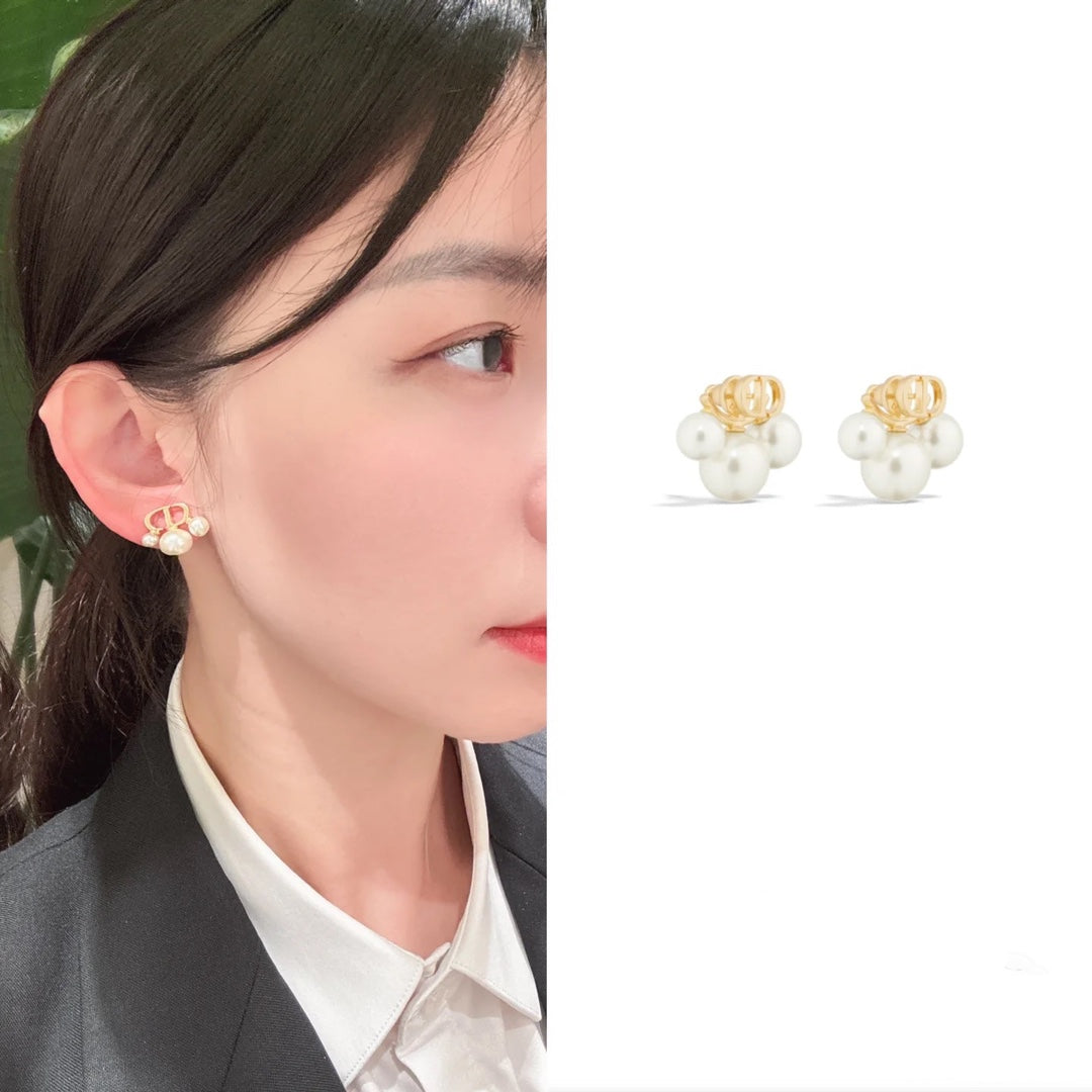 do golden cd pearl earrings