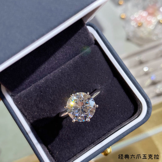 classic 6 claw 5 carat diamond set ring jza103