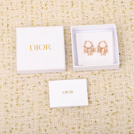 d 24 rose gold letter earrings eha312