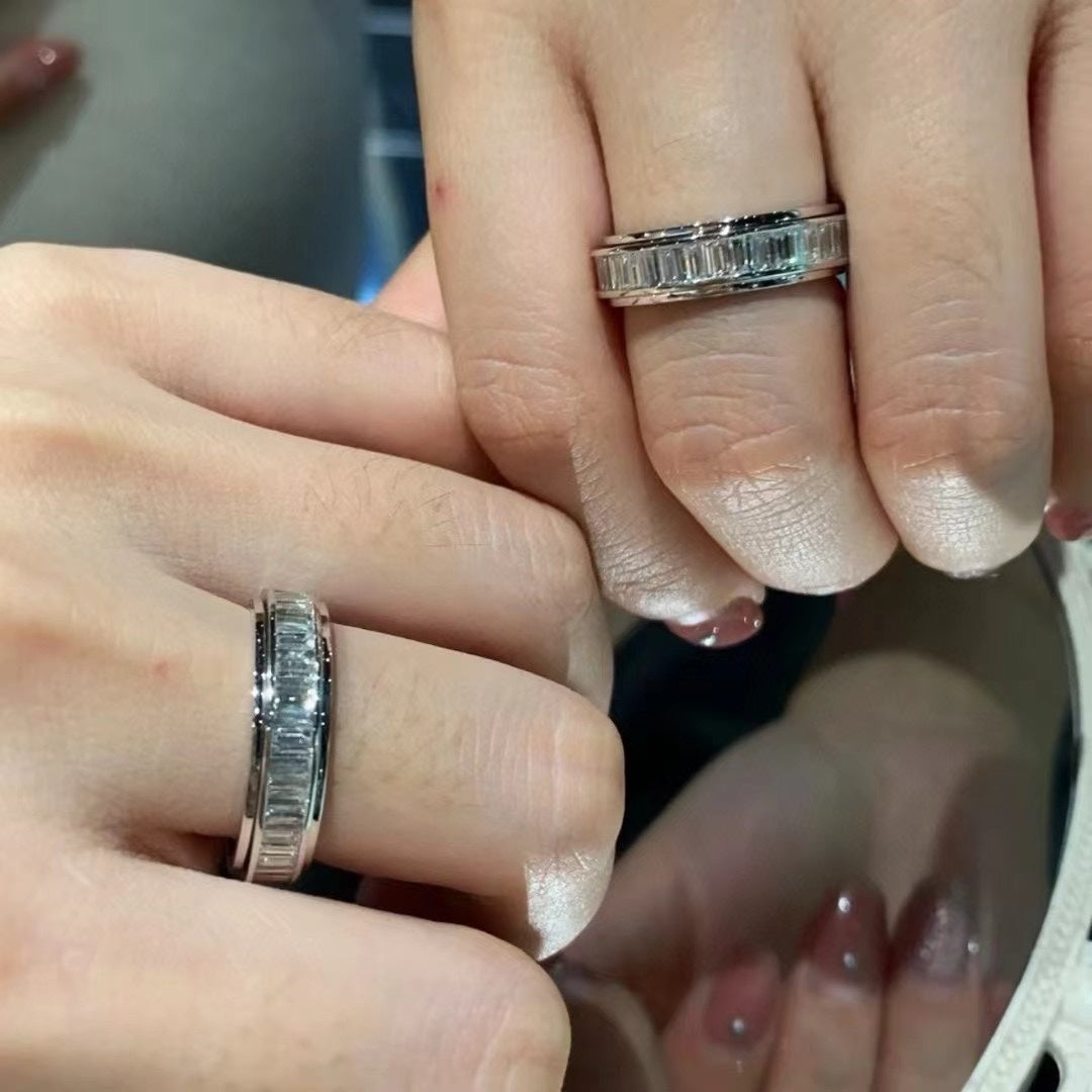platinum ladder square diamond comes to operate ring jza104