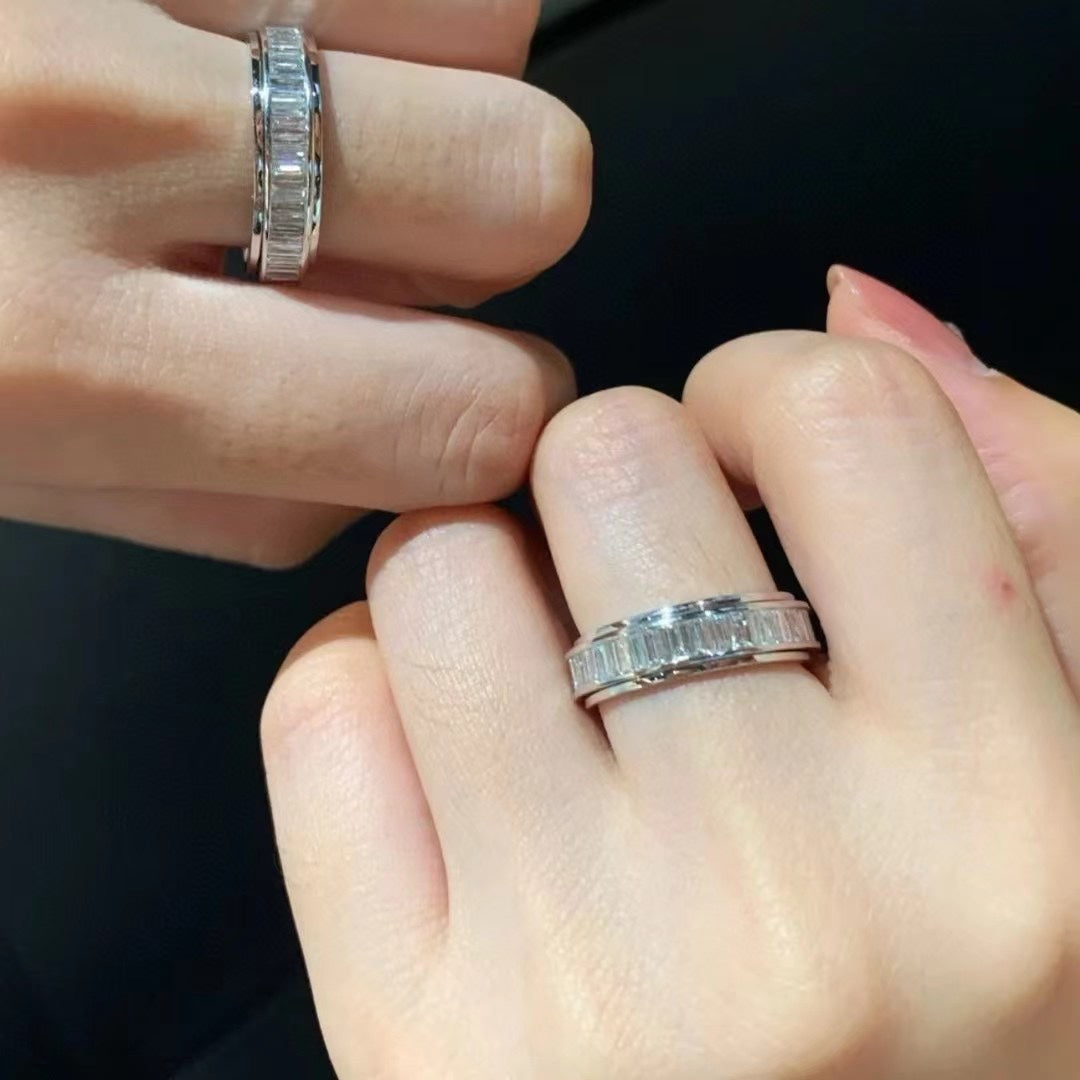 platinum ladder square diamond comes to operate ring jza104
