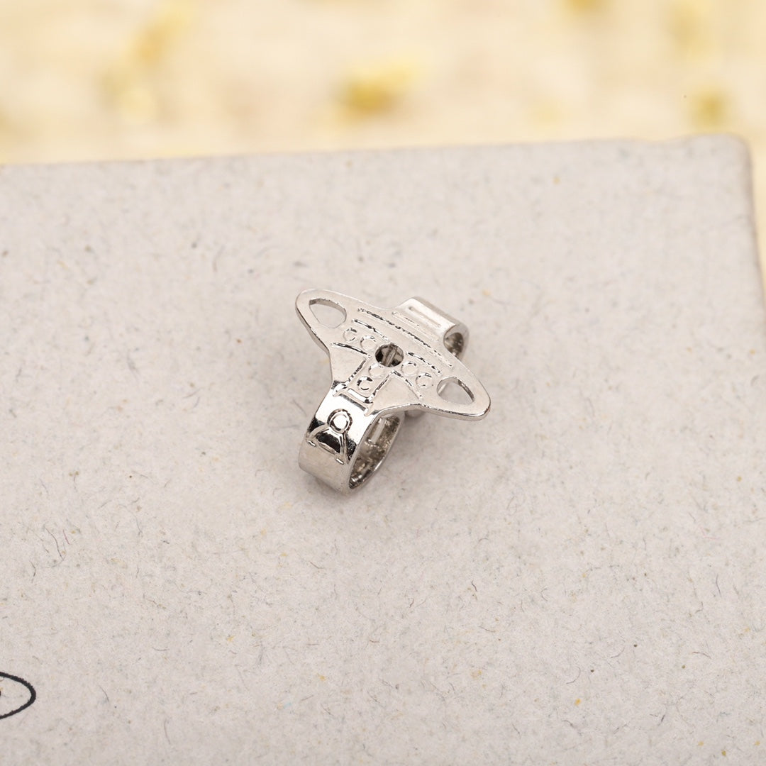 silver rotating bead bow earrings eha276