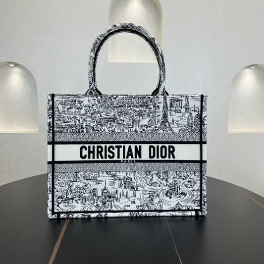 dior 36cm medium tote old flower handheld bag 286791