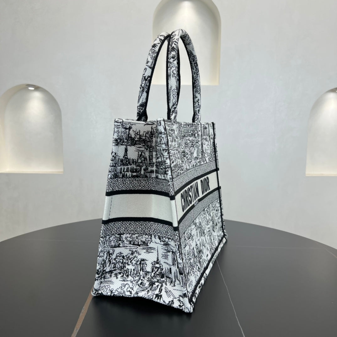 dior 36cm medium tote old flower handheld bag 286791