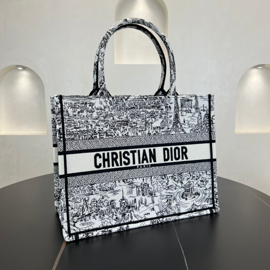 dior 36cm medium tote old flower handheld bag 286791