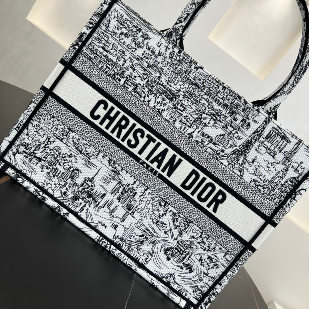 dior 36cm medium tote old flower handheld bag 286791