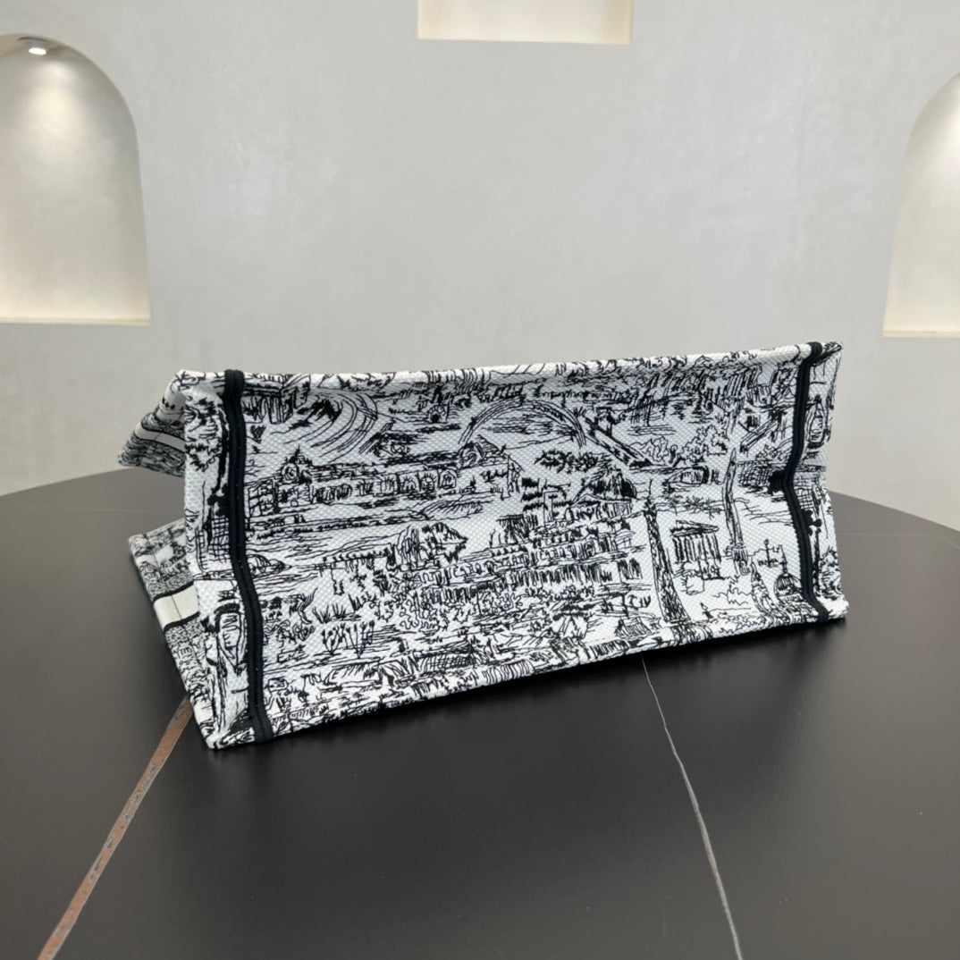 dior 36cm medium tote old flower handheld bag 286791