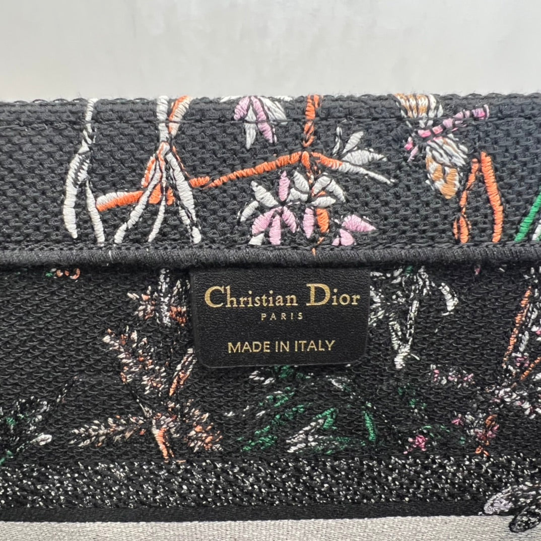 dior 36cm black tote old flower handbag shoulder bag 286995