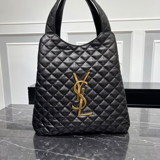 sl 38 58cm black square shoulder shopping bag 274576