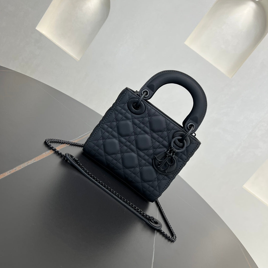 17cm daifei tengge pattern 3 grid black single shoulder handbag bag 278123