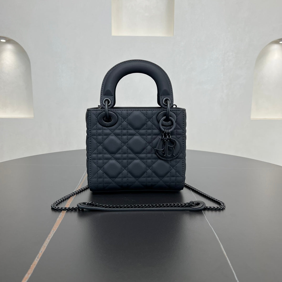 17cm daifei tengge pattern 3 grid black single shoulder handbag bag 278123