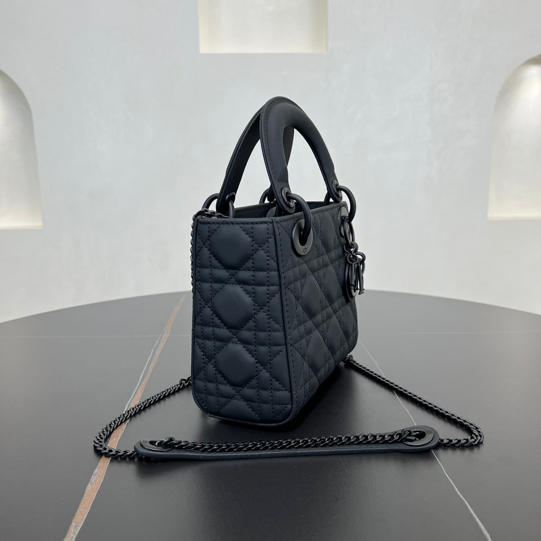 17cm daifei tengge pattern 3 grid black single shoulder handbag bag 278123