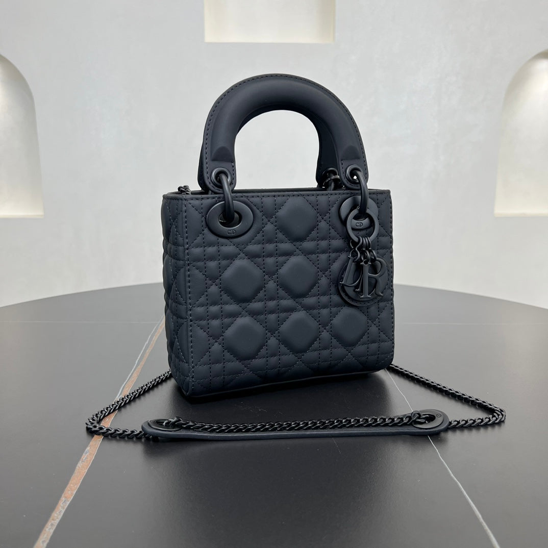 17cm daifei tengge pattern 3 grid black single shoulder handbag bag 278123