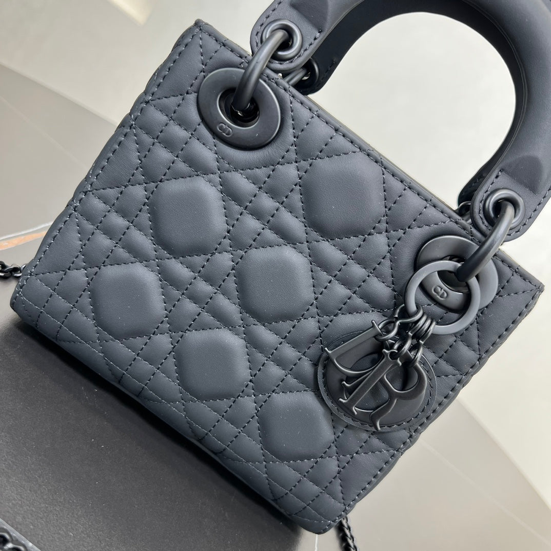 17cm daifei tengge pattern 3 grid black single shoulder handbag bag 278123