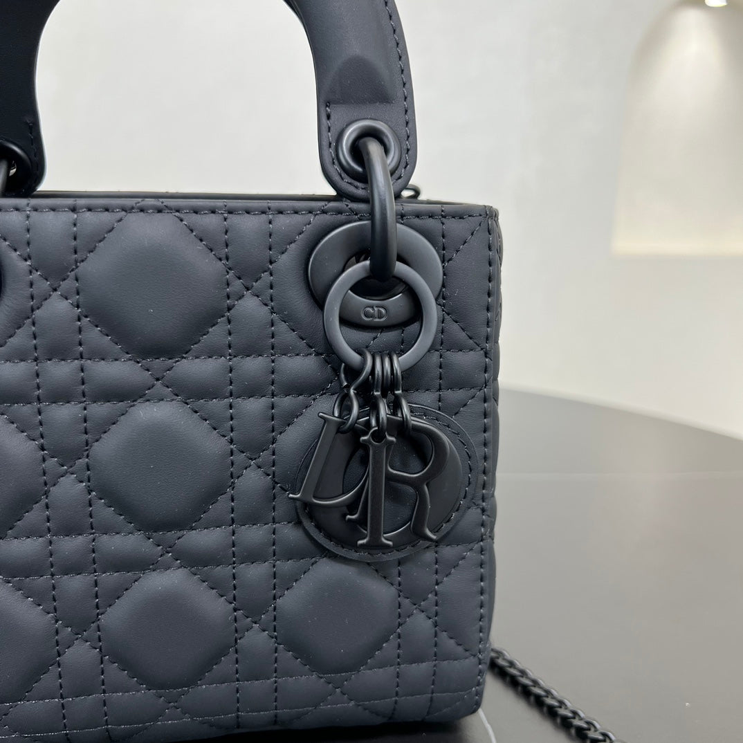 17cm daifei tengge pattern 3 grid black single shoulder handbag bag 278123