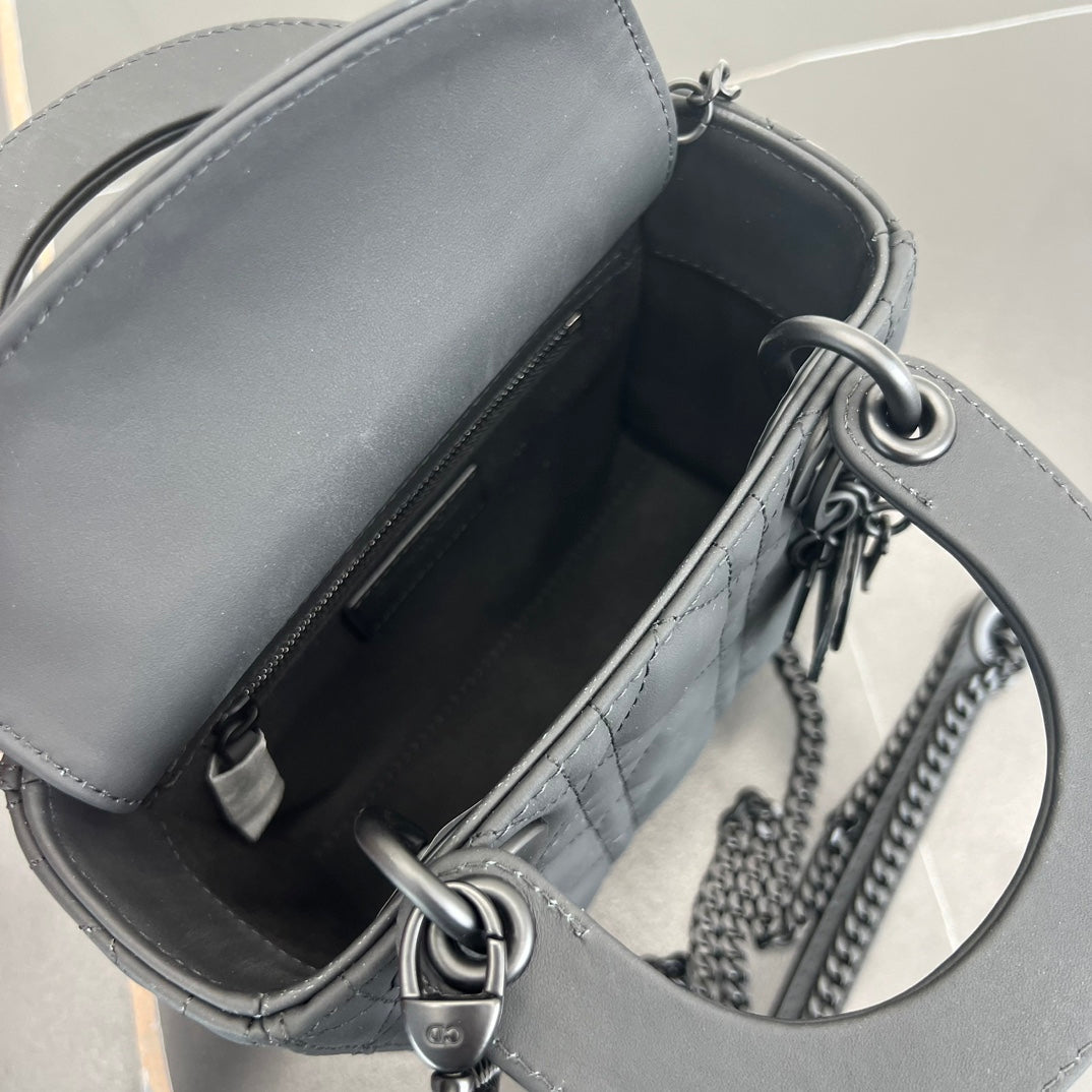 17cm daifei tengge pattern 3 grid black single shoulder handbag bag 278123