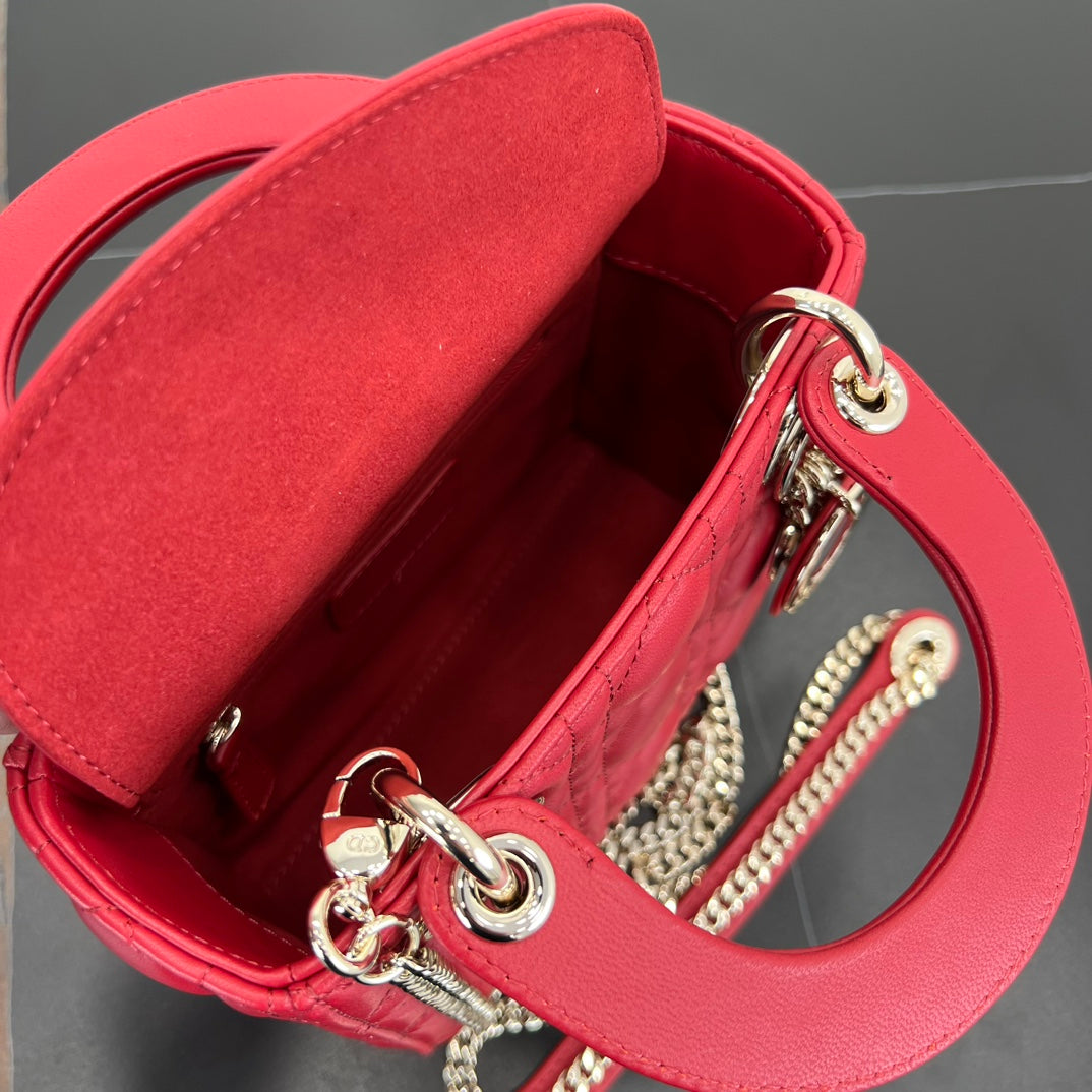 dior 17cm red vine pattern cross handbag bag 278130
