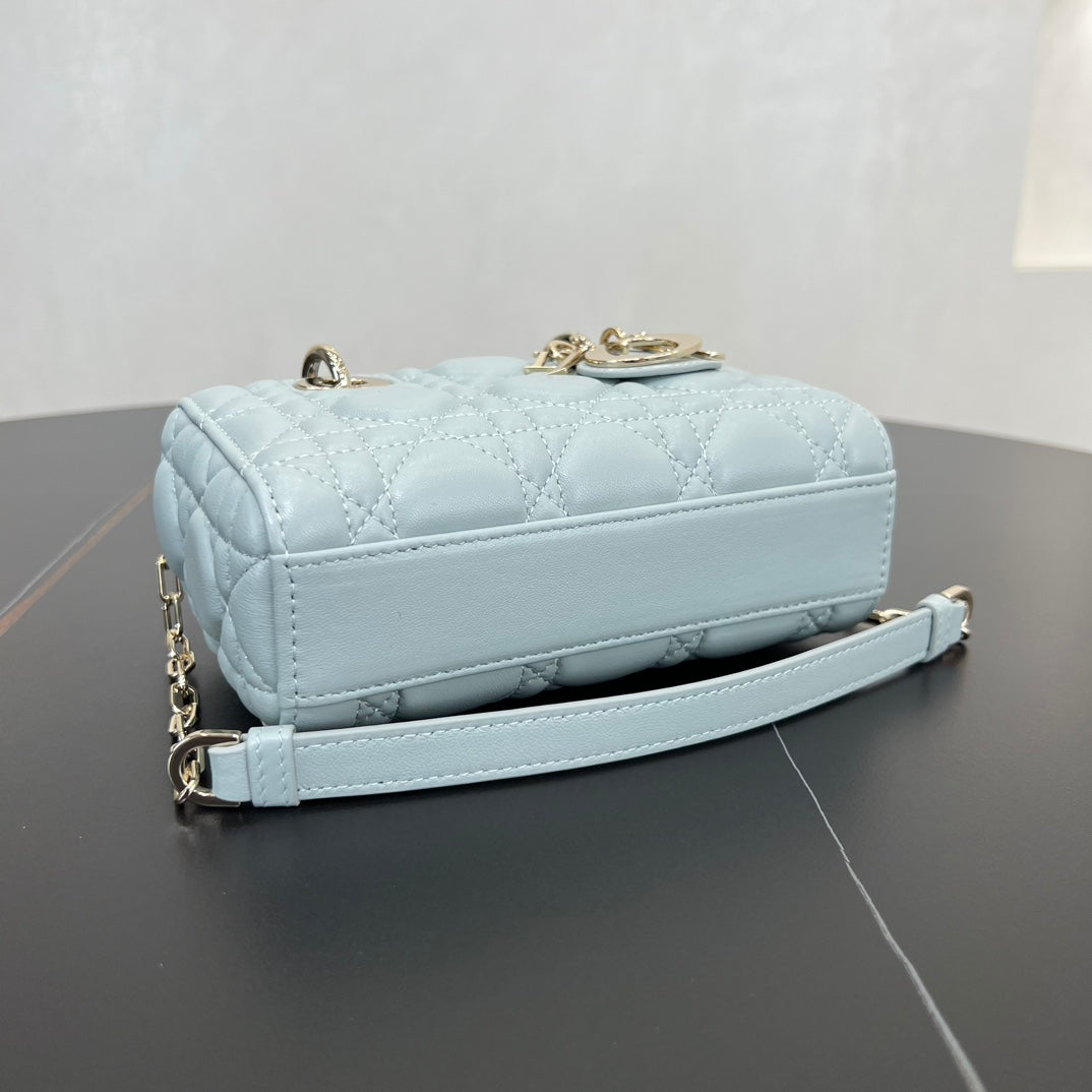 16cm daifei mini horizontal black gold buckle handbag 278378