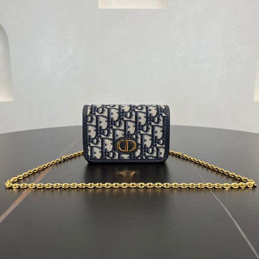 montaigne nano blue vintage saddle bag shoulder bag 279167