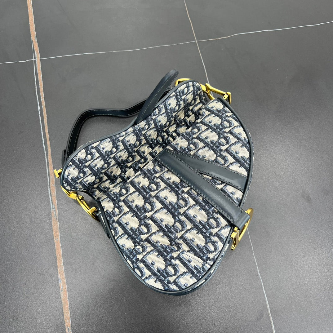 21cm saddle blue oblique saddle handbag 279218