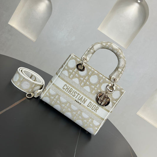 lady d lite 24cm embroidered medium cross handbag bag 278407