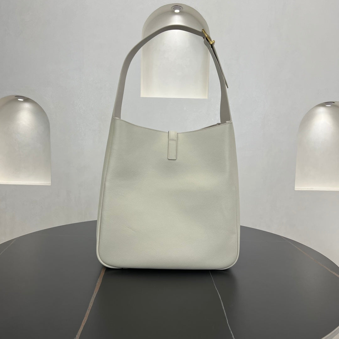 YSL 30cm white LE large handbag shoulder bag 753837