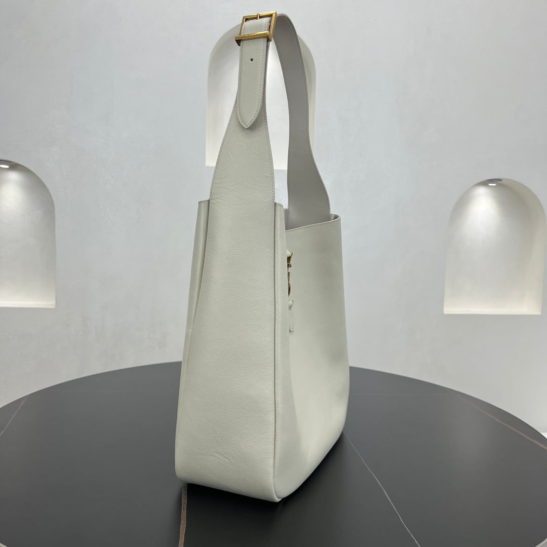 YSL 30cm white LE large handbag shoulder bag 753837