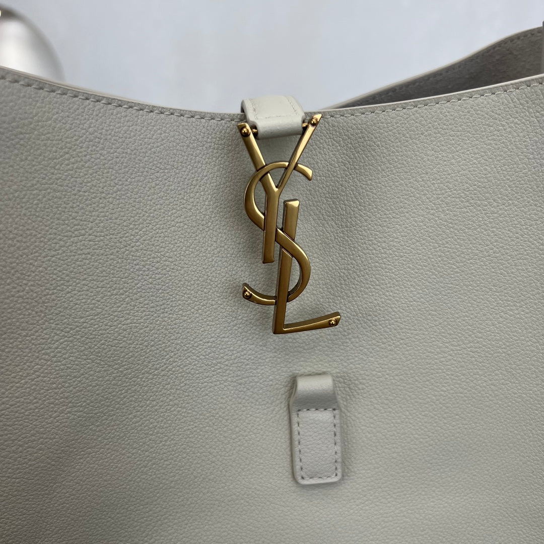 YSL 30cm white LE large handbag shoulder bag 753837