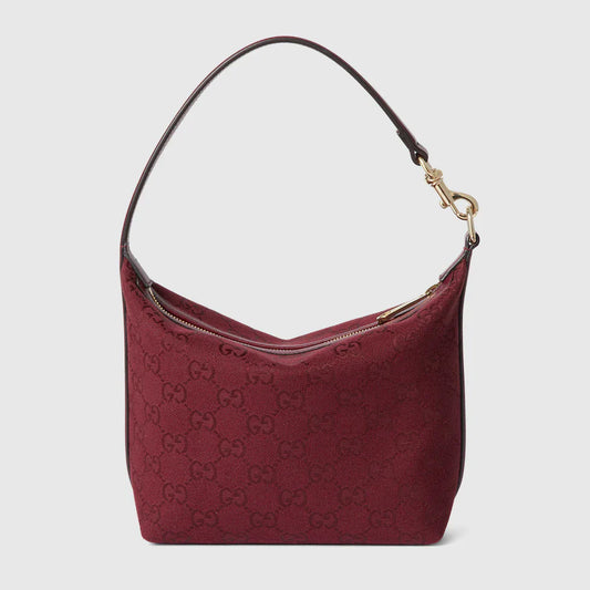 gg 20cm red canvas shoulder back handbag 795168