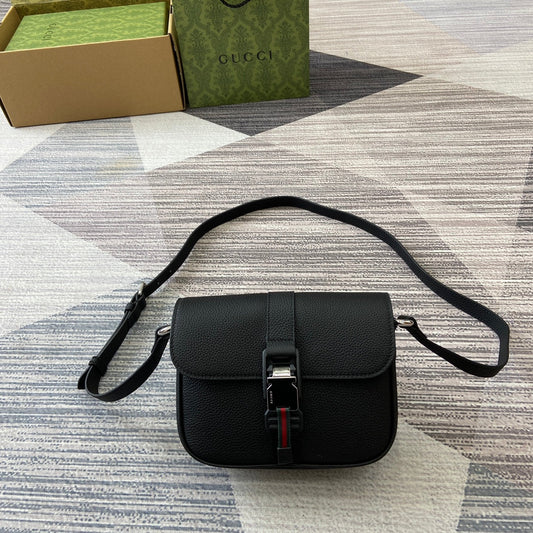 20cm black lychee pattern shoulder bag 800313