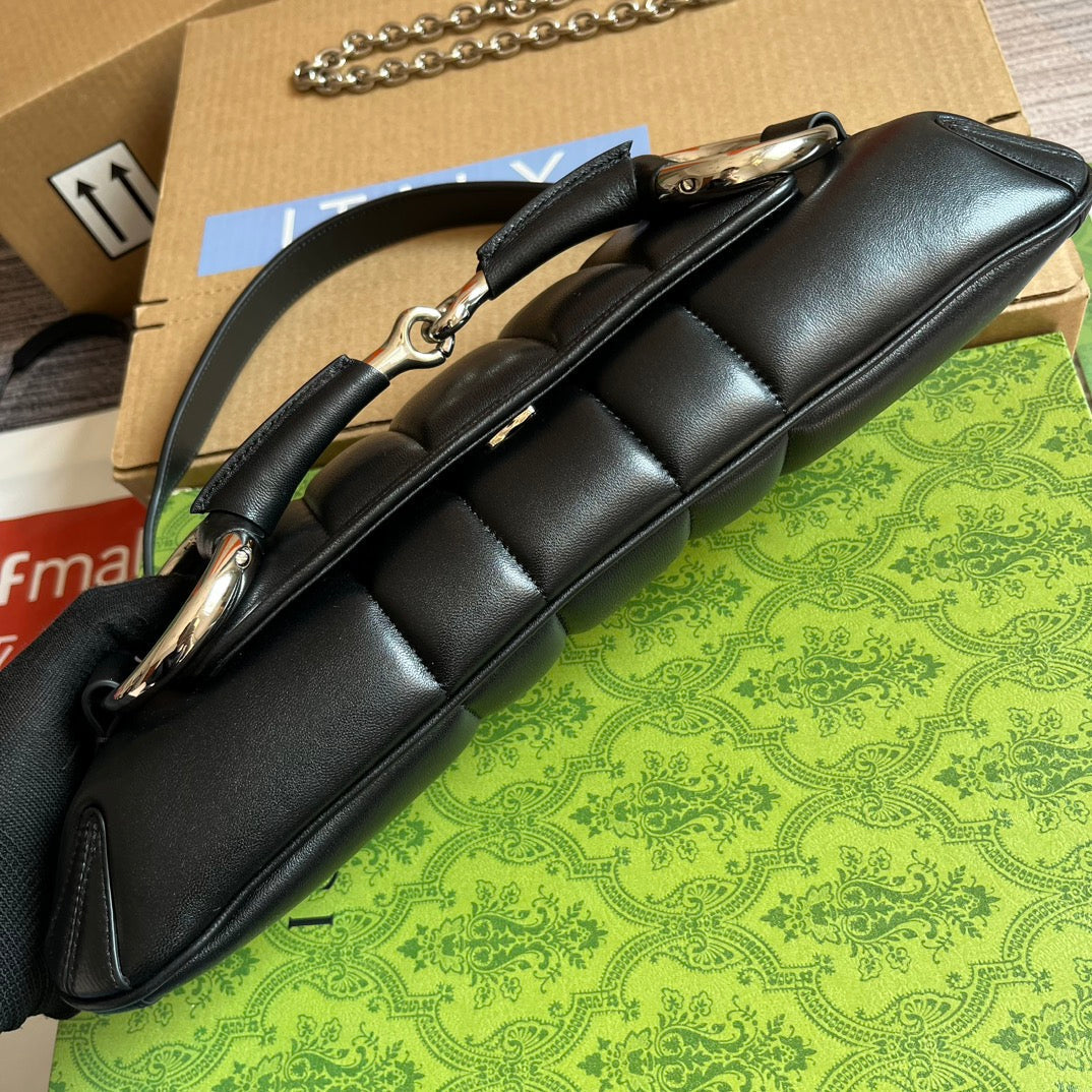 38cm horsebit chain black shoulder backpack 764255