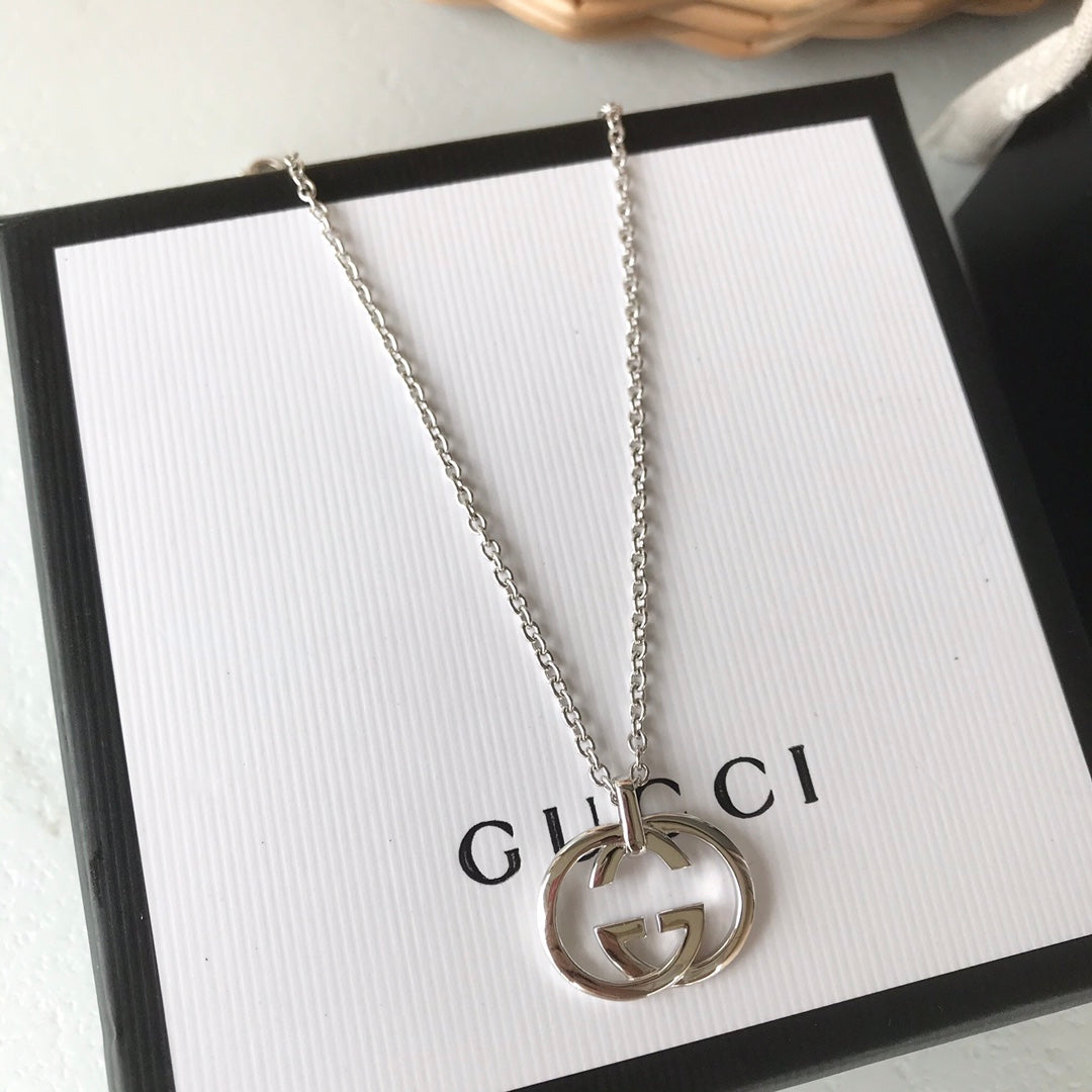 Double G Silver Necklace XLA383